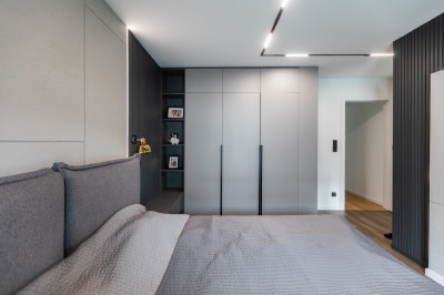 Stylowa sypialnia z garderobą