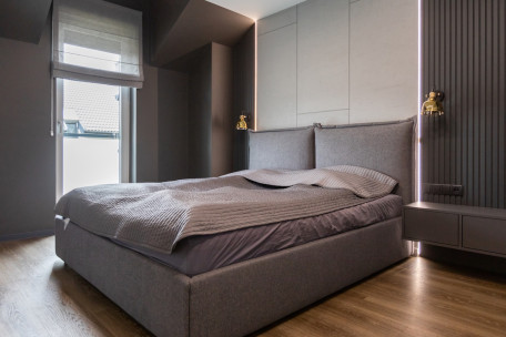 Stylowa sypialnia z garderobą