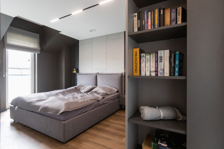 Stylowa sypialnia z garderobą